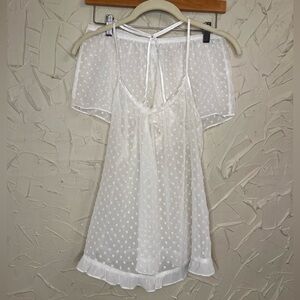 Apt. 9 Lingerie Set Swiss Dot Bridal Set Small